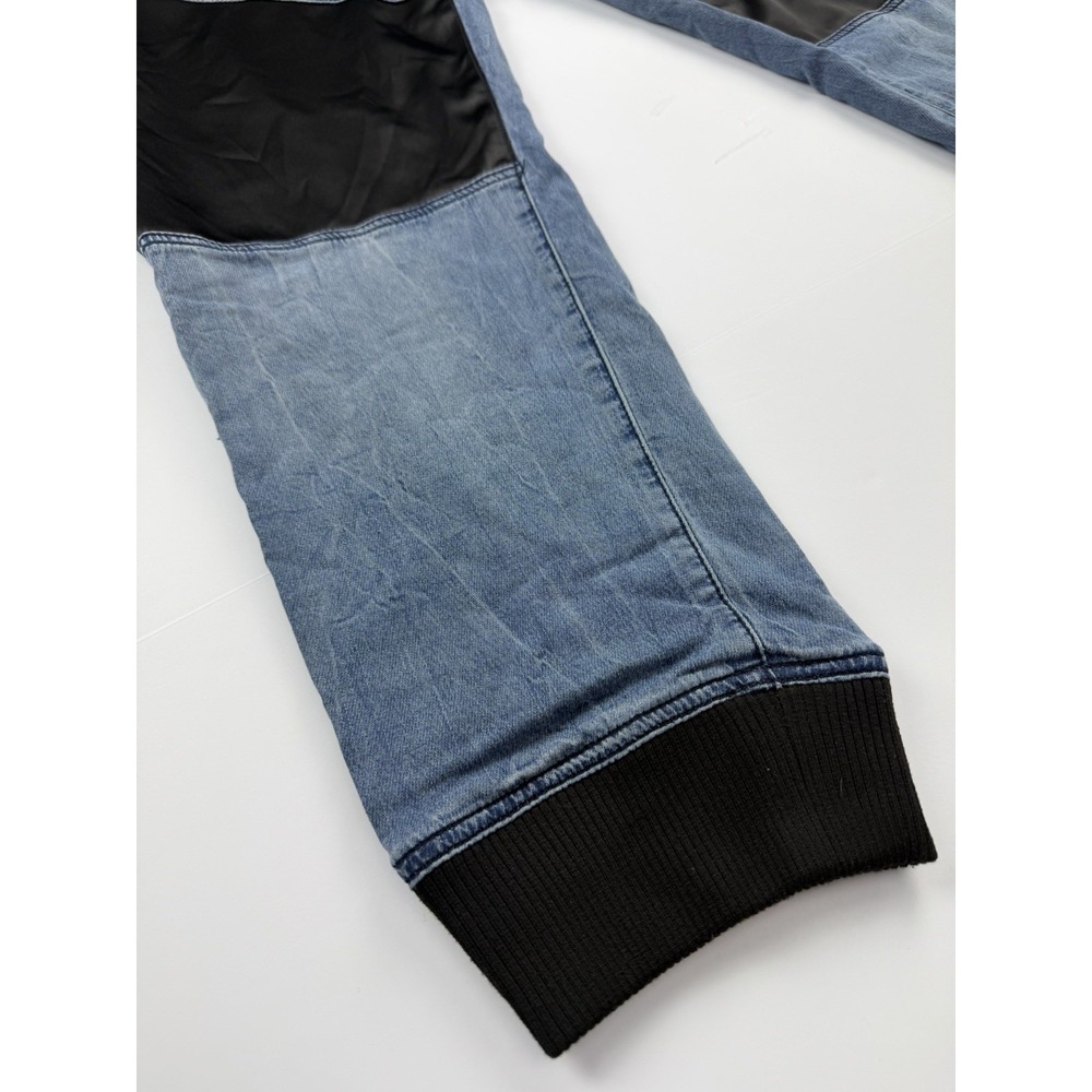True Religion Jogger Pants Men's Approx 40 Blue Denim Contrast Panel Drawstring - Picture 4 of 16